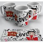 Betty Boop Mug cadeau pour les fans de la fille flapper la plus célèbre - Cadeau de Betty Boop Merch | 320 ml (Betty Boop - Love en noir)