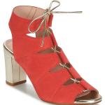 Sandales Betty London rouges en cuir en cuir Pointure 38 pour femme en promo 