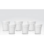 Bialetti Y0TZ502 6 tasses à expresso, porcelaine, blanc, 6 pièces (lot de 1),