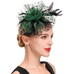 Chapeaux de mariage verts camouflage Tailles uniques look gothique pour femme 