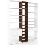 Bibliothèque - Blanc, design contemporain, avec porte Blanc et tiroir Blanc - 190 x 233 x 35 cm