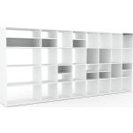 Bibliothèque - Blanc, design, étagère pour livres, sophistiquée, ouverte et fonctionelle - 346 x 156 x 47 cm, personnalisable