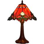 Lampes de table ampoules E27 rouges en verre baroques & rococo 