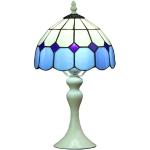 Lampes de table ampoules E27 bleues en verre méditerranéennes 