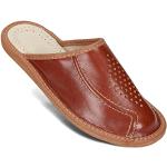 Chaussures marron en cuir en cuir Pointure 49 plus size look fashion pour homme 