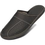 Chaussures noires en cuir en cuir Pointure 49 plus size look fashion pour homme 