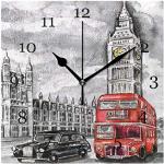 Horloges silencieuses multicolores en verre à motif Londres Jake et les pirates Tic-Tac 