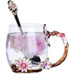 Tasses en verre en acier à motif papillons en promo 