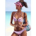 Bikinis push-up Venice Beach roses à rayures en polyester classiques 