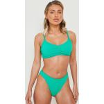 Bas de bikini taille haute Boohoo verts à motif tie-dye à motif serpents Taille XXS pour femme en promo 