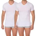T-shirts col V Bikkembergs blancs à col en V en lot de 2 Taille L look fashion pour homme 