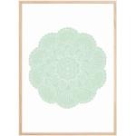 Bildverkstad Abstract Green Mandala Poster (21x29.7 cm (A4))