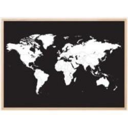 Bildverkstad Carte du monde Blanc (40x50 cm)