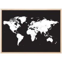 Bildverkstad Carte du monde Blanc (70x100 cm)