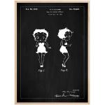 Bildverkstad Dessin de brevet - Betty Boop - Noir Poster (50x70 cm)