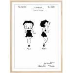 Bildverkstad Dessin de brevet - Betty Boop - Poster (40x50 cm)