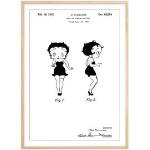 Bildverkstad Dessin de brevet - Betty Boop - Poster (70x100 cm)