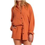 Chemisiers  Billabong orange en coton Taille XS look fashion pour femme 