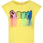 T-shirts à col rond Billieblush jaunes en coton à franges Taille 8 ans classiques pour fille de la boutique en ligne Miinto.fr avec livraison gratuite 