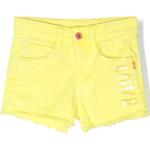 Shorts en jean Billieblush jaune citron à sequins enfant classiques en promo 