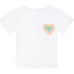 Billieblush - T-Shirt à Manches Courtes Blanc 100% Coton 4ANS
