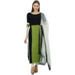Salwars verts imprimé Indien en mousseline Taille S style ethnique pour femme 