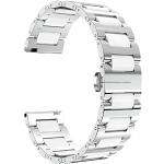 Bracelets de montre argentés en acier à motif papillons à avec fermoir papillon look fashion en céramique pour femme 