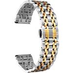 Bracelets de montre gris acier en acier à à boucle déployante look fashion en acier pour homme 