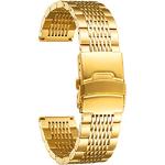 Bracelets de montre dorés en acier look fashion en métal pour femme 