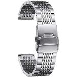 Bracelets de montre argentés en acier look fashion en métal pour homme 