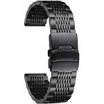Bracelets de montre noirs en acier look fashion en métal pour homme 