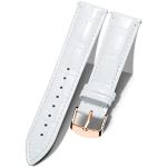 Bracelets de montre gris acier imperméables look fashion en cuir pour femme 