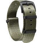 Bracelets de montre gris acier en acier imperméables look militaire en nylon pour femme 
