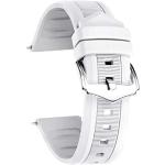 Bracelets de montre blancs classiques en caoutchouc pour homme 