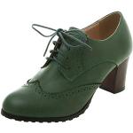Chaussures casual vert foncé à bouts ronds Pointure 37 look casual pour femme 