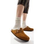 Chaussures Birkenstock Boston marron en daim à motif moutons en daim éco-responsable à bouts ronds Pointure 44 pour homme 
