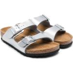 Sandales plates Birkenstock Arizona grises en caoutchouc éco-responsable à bouts ouverts Pointure 32 pour fille 
