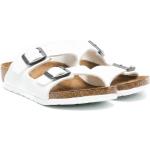 Sandales plates Birkenstock Arizona blanches en cuir éco-responsable à bouts ouverts Pointure 32 pour garçon 