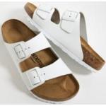 Sandales à talons Birkenstock Arizona blanches en cuir éco-responsable Pointure 40,5 pour femme 