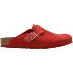 Chaussures montantes Birkenstock rouges en daim éco-responsable Pointure 41 avec un talon entre 3 et 5cm 