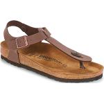 Sandales saison été Birkenstock Kairo marron avec un talon jusqu'à 3cm pour femme en solde 