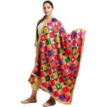 Foulards ethniques multicolores en mousseline lavable à la main Taille M style ethnique pour femme 