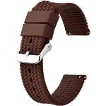 Bracelets de montre marron chocolat look casual en silicone pour homme 