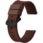 Bracelets de montre marron chocolat look casual en silicone pour homme 