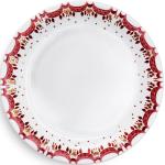Assiettes en porcelaine Bjørn Wiinblad rouges en porcelaine diamètre 28 cm 