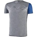 Black Crevice Shirt en Laine mérinos pour Homme, Gris/Bleu Acier, XXL