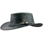 Chapeaux de cowboy noirs en cuir Taille L classiques 