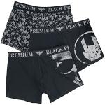 Black Premium by EMP Homme Caleçon Gris Noir en Lot de Trois M