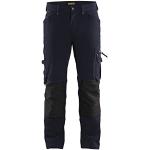 Blaklader 198916448699C48 X1900 Pantalon de Travail sans Poches à Clous Stretch 4 Directions Bleu Marine/Noir Taille C48