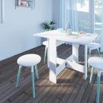 Tables de salle à manger design blanches pliables 6 places 